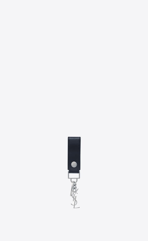 Monogram key holder in shiny leather